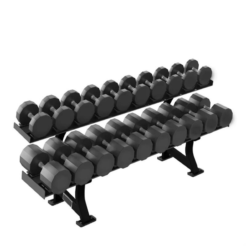 Heavy Equipment In - Rak Penyimpanan Dumbbell 2-Tingkat 10 Pasang,