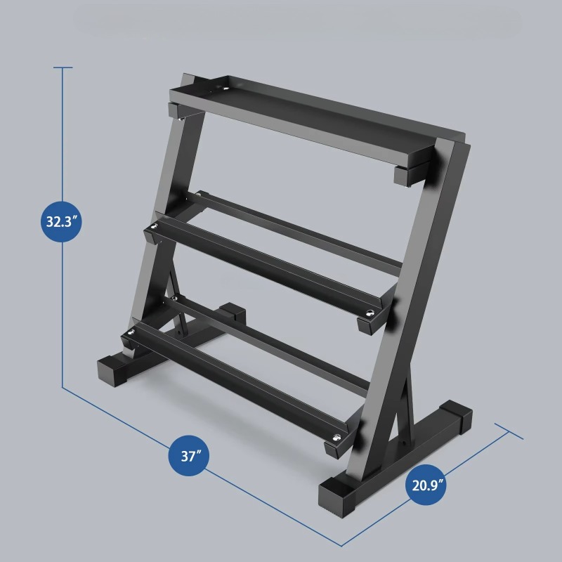 Rak Penyimpanan Dumbbell 3 Tin - Heavy Equipment In ulasan dan harga