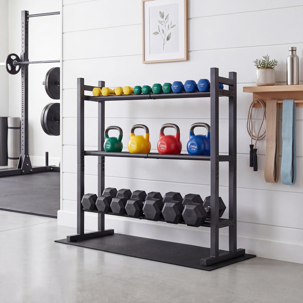 Rak Dumbbell 3 Tingkat Heavy D - Heavy Equipment In ulasan dan harga