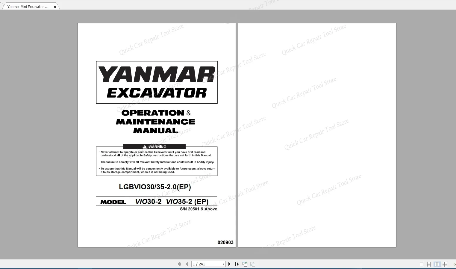 Manual Layanan & Suku Cadang L - Heavy Equipment Service ulasan dan harga