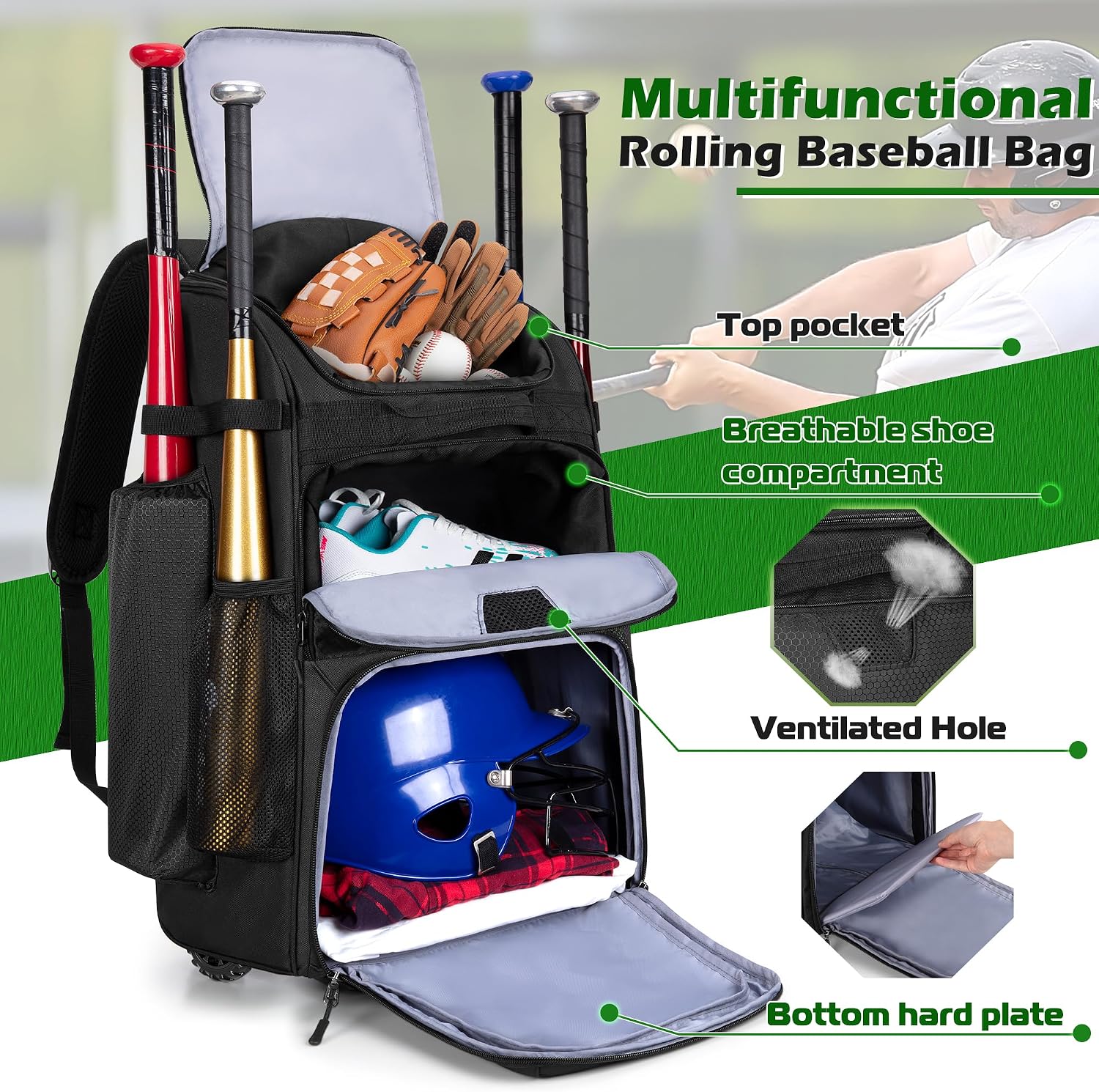 Ransel Bisbol Beroda dengan Ro - Heavy Equipment In ulasan dan harga